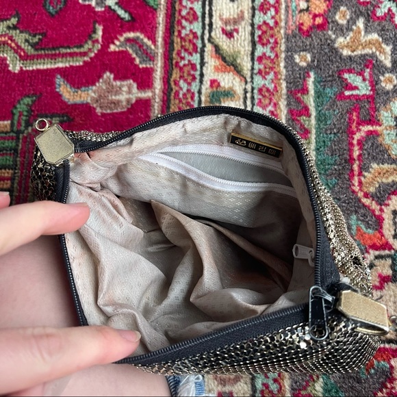 Vintage Chain Mesh Clutch Flap-Over Evening Bag - Picture 6 of 6